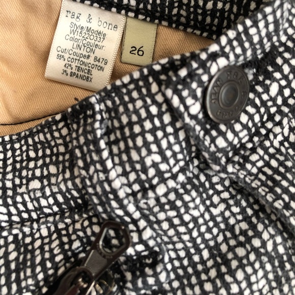 Rag & Bone Linton Ankle Zip Skinny Jeans size 26 - Picture 8 of 8